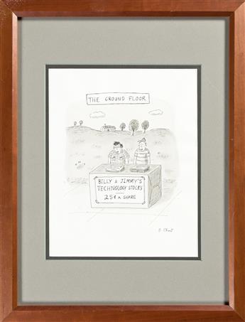 ROZ CHAST (1955-) (THE NEW YORKER) The Ground Floor: Billy & Jimmys Technology Stocks - 25¢ a Share.